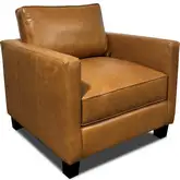 4040 Accent Armchair in Chestnut Brown Top Grain Leather